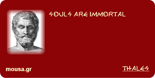 SOULS ARE IMMORTAL - THALES